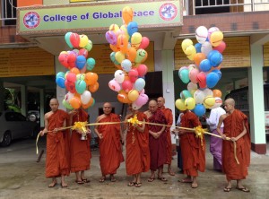 Sayadaw U Jotika at the official opening of The College of Global Peace 8th August 2015.