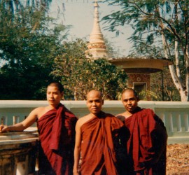 Sayadaw (centre) at a young age in Monywa.