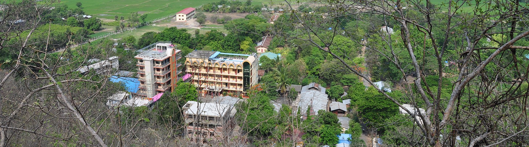 An aerial view of Oo Yin Pariyatti Monastery